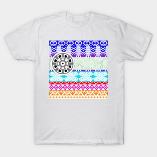 mayan mask pattern in mandala ecopop T-Shirt